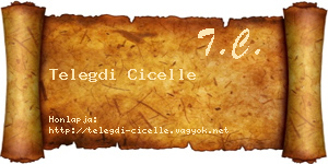 Telegdi Cicelle névjegykártya